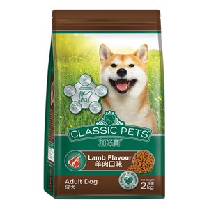 클래식펫츠 어덜트 강아지 건식사료, 양, 2kg, 1개