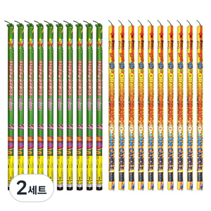 팡파레 막대 불꽃놀이 폭죽 로망캔들 10p + 오렌지빵 10p 세트, 2세트