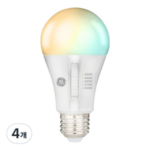 루미트론 HD LED 5색 스위치 전구 10.5W E26전구 CRI90, 4개, 기타색