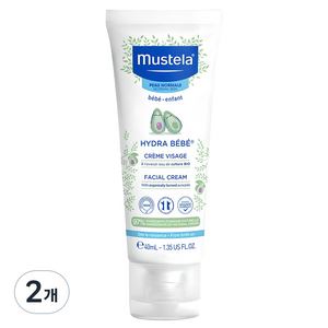 무스텔라 이드라 베베 페이셜 크림, 40ml, 2개
