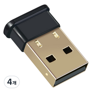 컴스 블루투스 v5.3 듀얼모드 EDR 30m지원 무선 USB 동글, BT505-3, 블랙, 4개