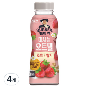 퀘이커 마시는 오트밀 오트 앤 봄딸기 50g, 4개