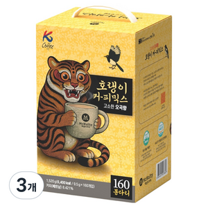 맥널티커피 호랭이 커피믹스 고소한 오곡향, 3개, 160개입, 9.5g