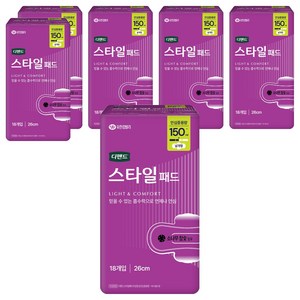 디펜드 여성용 스타일 참숯 패드형 성인기저귀, 18개입, 6개