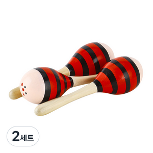 맑은소리 원목 마라카스 3종 랜덤 발송, 혼합색상, 2세트