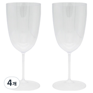 요리를그리다 개별포장 플라스틱 와인 잔 투명, 4개, 240ml, 2개입