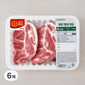 한돈 1등급 목심 (냉장), 300g, 6개