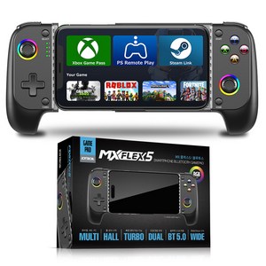 조이트론 스마트폰 안드로이드 아이폰 블루투스 게임패드, MXFLEX5, 블랙, 1개