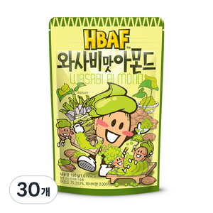 바프 와사비맛 아몬드, 190g, 30개