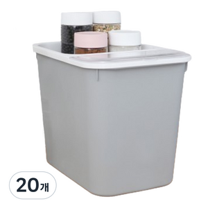 가쯔 마카롱 쌀통 16kg, 라이트그레이, 20개