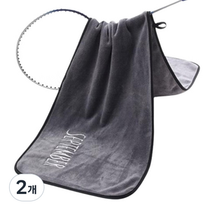 소니오 부드러운 자수 스포츠 타월 30 x 105 cm, 21 딥그레이9월, 2개