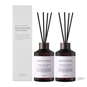 에이센트 퍼퓸드 디퓨저, 화이트머스크, 200ml, 2개