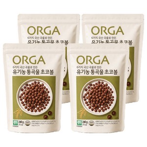 올가홀푸드 유기농 통곡물 초코볼, 240g, 4개