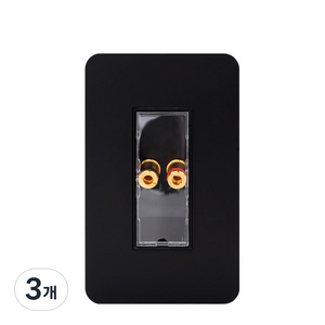 제일전기 바나나잭 전등 스위치 커버 블랙, 3개