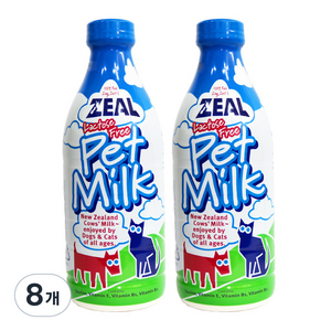 질 뉴질랜드 강아지 펫밀크, 우유맛, 1L, 8개