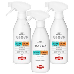 랩신 항균 풋샴푸, 1개입, 3개, 410ml