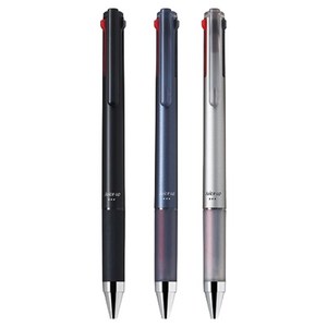 파이롯트 쥬스업 3색 프리미엄 다색펜 0.4mm 3p, 블랙 + 미드나잇 + 실버(바디), 블랙 + 레드 + 블루(잉크), 1세트