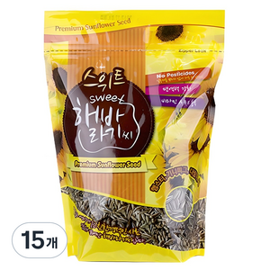 스위트 해바라기씨 햄스터 사료, 500g, 15개