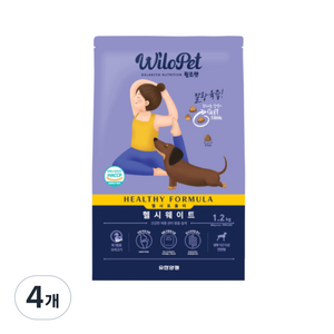 윌로펫 전연령용 강아지 헬시포뮬러 기능성 소프트사료 헬시웨이트, 오리, 1.2kg, 4개