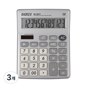블루마토 계산기12 EC5817, 혼합 색상, 3개