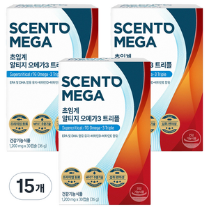 센토메가 초임계 알티지 오메가3 트리플 36g, 30정, 15개
