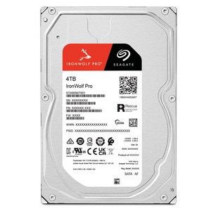 씨게이트 IronWolf Pro HDD, 4096GB, ST4000NT001