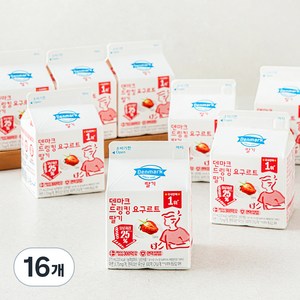 덴마크 드링킹 요구르트 딸기, 275ml, 1개입, 16개