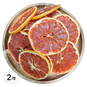 바삭하게 말린 건조자몽 원형컷, 200g, 2개