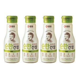 샘표 우리 아이 순한 간장 국물용, 4개, 200ml