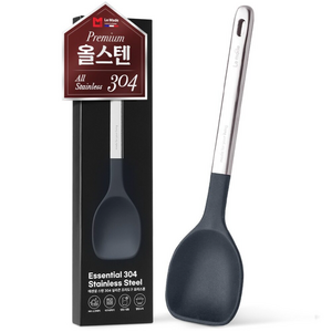 르메이드 에센셜 스텐 304 실리콘 조리도구 요리스푼 72 x 285 mm, 딥 차콜, 1개