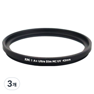 JJC 울트라 슬림 렌즈 보호 UV 필터, F-MCUV43, 3개