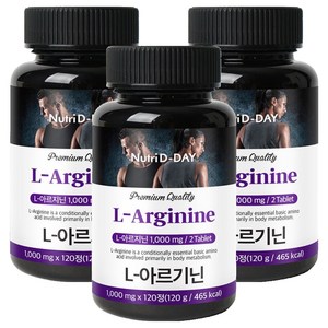 뉴트리디데이 L-아르기닌, 120정, 3개