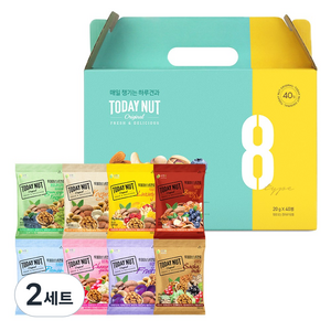 투데이넛 너트한줌 8종 견과선물세트 800g, 2세트