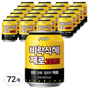 팔도 비락식혜 제로, 238ml, 72개
