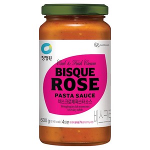 청정원 크랩&생크림 비스크로제 파스타소스, 600g, 1개
