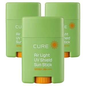 김정문알로에 라센스 로에 큐어 에어라이트 유브이 쉴드 선스틱 SPF50+ PA++++, 20g, 3개