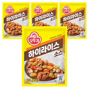 오뚜기 하이라이스 소스, 100g, 4개