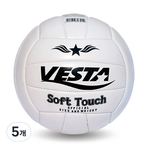 VESTA 소프트터치 배구공 5호 화이트, 5개
