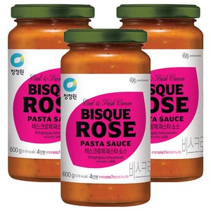 청정원 크랩&생크림 비스크로제 스파게티 파스타소스, 600g, 3개