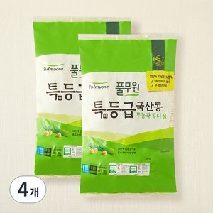 풀무원 국내산 무농약 인증 콩나물, 500g, 4개