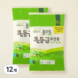 풀무원 국내산 무농약 인증 콩나물, 500g, 12개