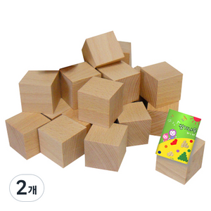 가베가족 4cm 쌓기나무 16p + 미니북, 원목, 2개