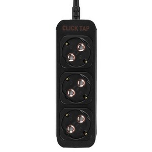클릭탭 부엉이 일반형 소화패치 3구, 1.5m, 블랙, 1개
