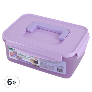 데비마이어 김치박스 퍼플, 2L, 6개