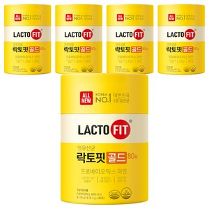 락토핏 골드 80포, 160g, 5개