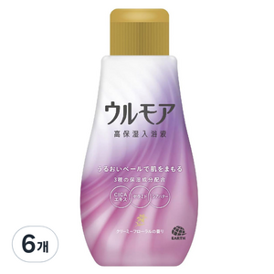 바스참 울모어 용기형 액상입욕제 크리미 플로럴, 600ml, 6개