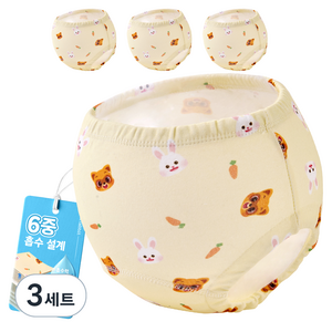 아띠래빗 유아용 순면 6중 배변훈련팬티, 로티 프렌즈, 12개