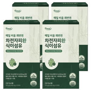 퍼니트 매일 비움 쾌변엔 차전자피환 식이섬유 30p, 150g, 4개