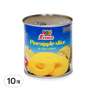 Fresco 파인애플 슬라이스 통조림, 410g, 10개