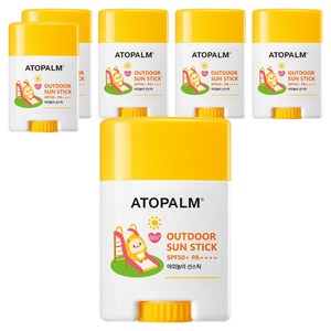 아토팜 유아용 야외놀이 선스틱 SPF50+ PA++++, 21g, 6개